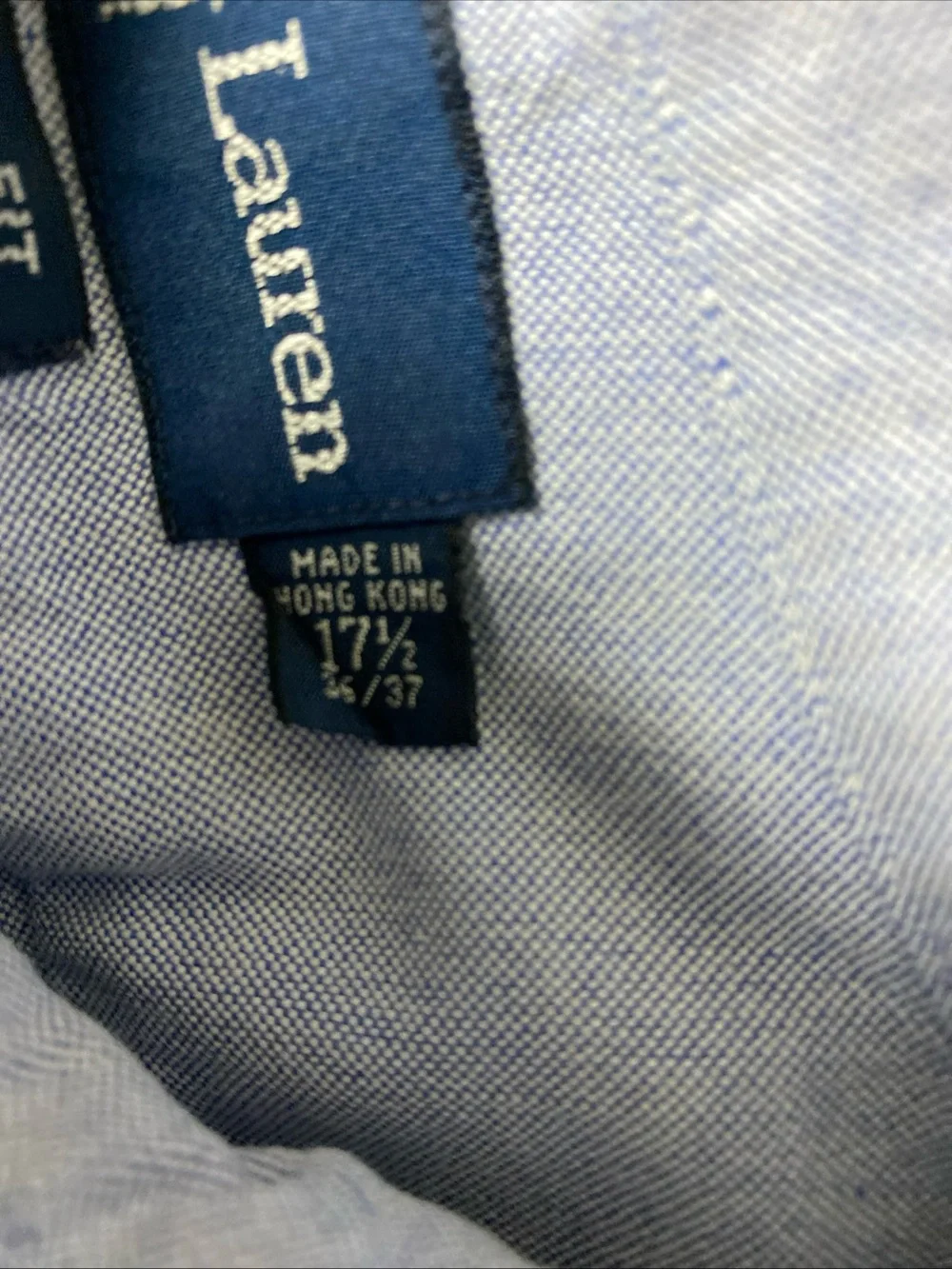 Ralph Lauren‎ Classic Fit Oxford Men’s 17.5 32/33 XXL Light Blue Fresh Pony